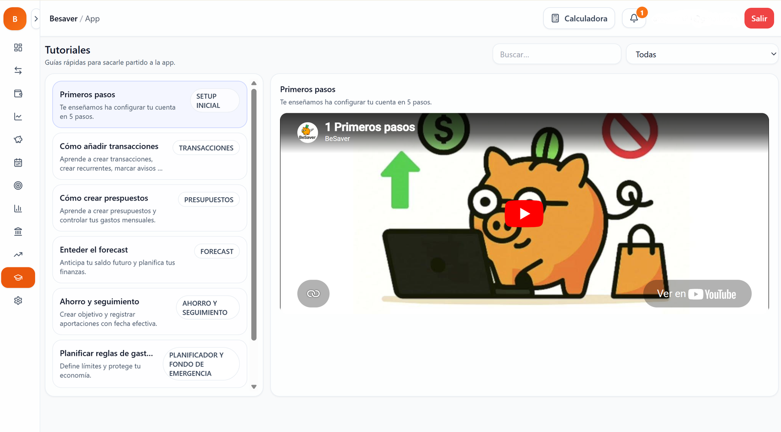 Tutoriales de BeSaver